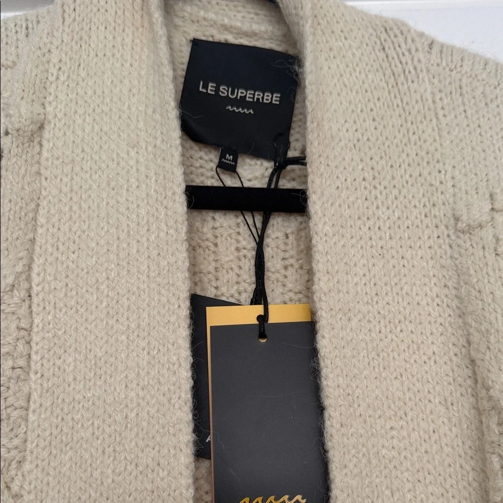 Elegant Cream Cardigan with Fringe - Picture 2 of 3